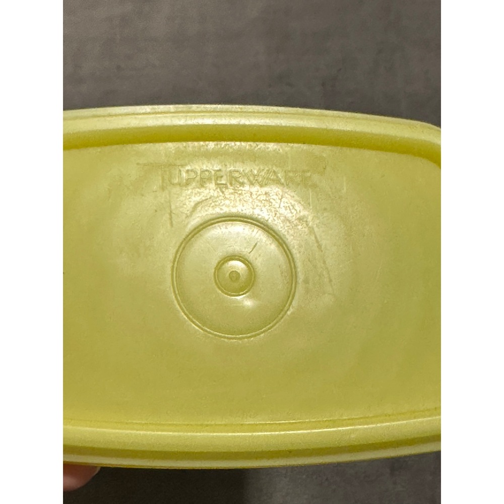 Vintage Tupperware Yellow Rectangular Storage Container Retro Kitchen - Picture 2 of 6